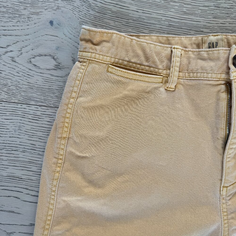 GAP Wide Legged High Rise Cropped Jeans Yellow 6 - Picture 4 of 12